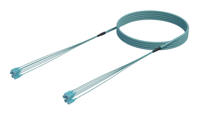 SC/UPC-SC/UPC Pre-Terminated Fibre Cable Assembly, OM4, Aqua