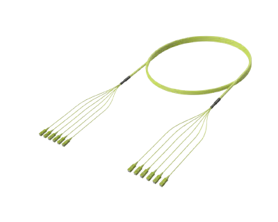Conjunto de cable de fibra preterminado SC/UPC-SC/UPC, OM5, verde lima
