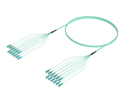 Conjunto de cable de fibra preterminado SC/UPC-SC/UPC, OM4, 12 fibras