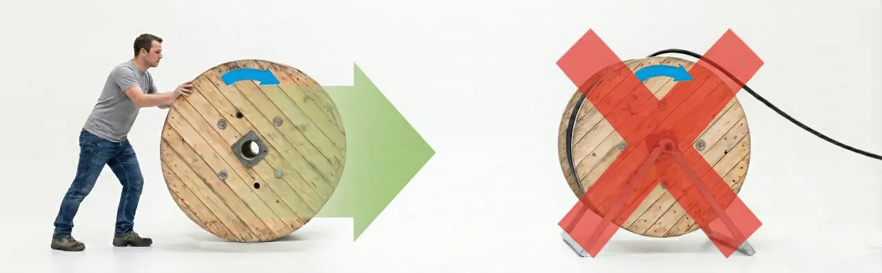 Rodar en la dirección de la flecha